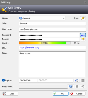 Adding an Entry