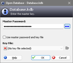 Entering the Master Key